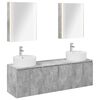 vidaXL Bathroom Cabinet Set 5 pcs Concrete Grey Engineered Wood