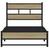 vidaXL Metal Bed Frame without Mattress Sonoma Oak 90x200 cm