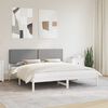 vidaXL Bed Frame with Upholstered Headboard Light Grey 180 x 200 cm