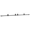 vidaXL Sliding Door Hardware Kit 366 cm Steel Black