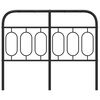 vidaXL Metal Headboard Black 120 cm