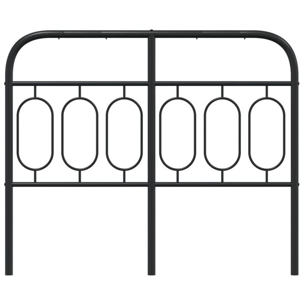 vidaXL Metal Headboard Black 120 cm