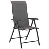 vidaXL Garden Dining Set 9 pcs Grey Powder-Coated Steel
