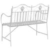vidaXL Garden Bench White 104 x 54 x 93cm Steel