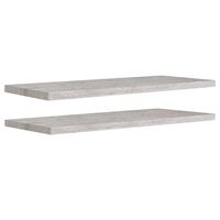 vidaXL Floating Wall Shelves 2 pcs Concrete Grey 90x23.5x3.8 cm MDF