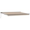 vidaXL Manual Retractable Awning Beige 4 x 3.5 m