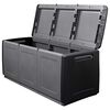 vidaXL Garden Storage Box 138x53x57 cm 330 L Dark Grey and Black