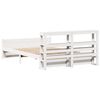 vidaXL Bed Frame with Headboard without Mattress White 140x190 cm