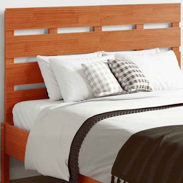 vidaXL Headboard Wax Brown 120 cm Solid Wood Pine