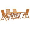 vidaXL Garden Dining Set Folding 5 pcs Brown Solid acacia wood
