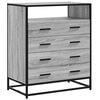 vidaXL Drawer Cabinet Grey Sonoma 70x41x83.5 cm Engineered Wood