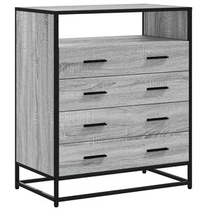 vidaXL Drawer Cabinet Grey Sonoma 70x41x83.5 cm Engineered Wood