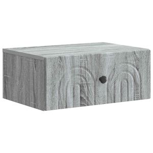 vidaXL Wall-Mounted Bedside Cabinet Grey Sonoma 49 x 34.5 x 20 cm