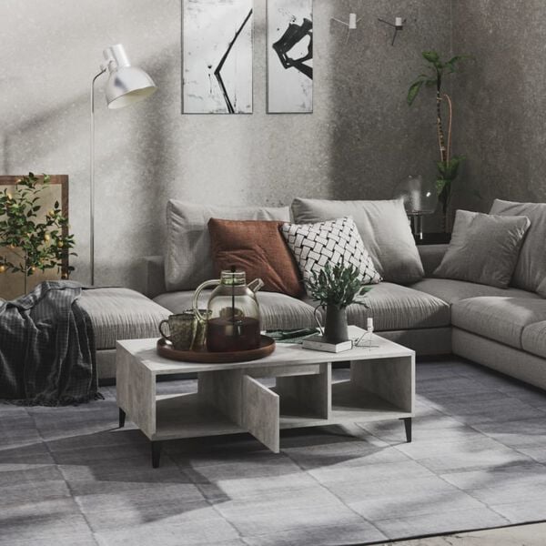 vidaXL Coffee Table Concrete Grey 103.5x60x35 cm Engineered Wood