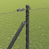 vidaXL Fence Post Grey 100 x 1.6 m (25 mm mesh) Steel and PVC