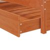 vidaXL Bed Frame with Drawer with Storage 3 pcs Wax Brown Pine Wood