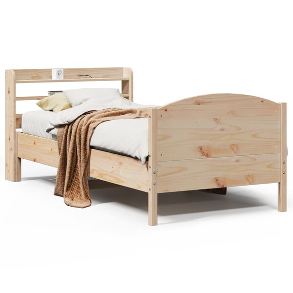 vidaXL Bed Frame without Mattress 100x200 cm Solid Wood Pine