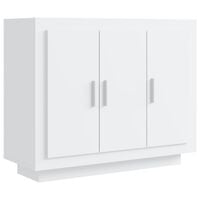 vidaXL Sideboard High Gloss White 92x35x75 cm Engineered Wood