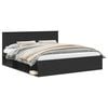 vidaXL Bed Frame with Headboard Black 200 x 200 cm Engineered wood