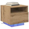 vidaXL Bedside Cabinet Artisan Oak 40 x 39 x 37 cm Engineered Wood