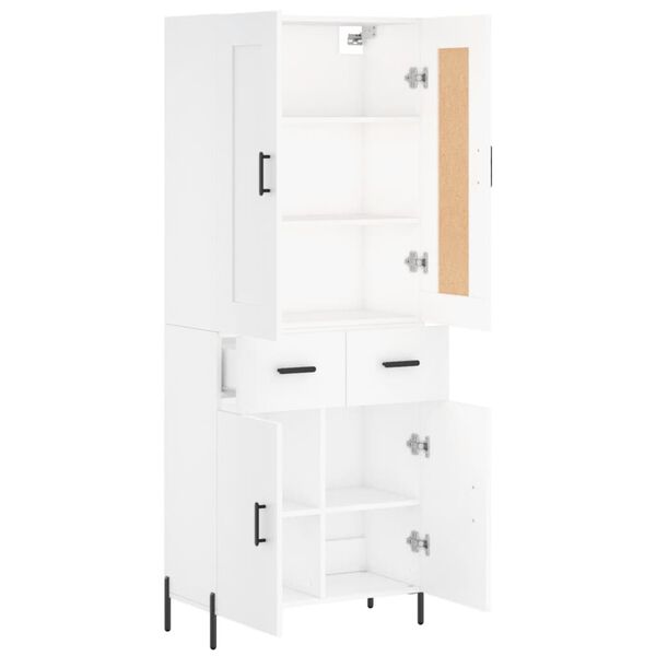 vidaXL Highboard White 69.5x34x180 cm Engineered Wood