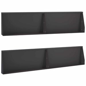 vidaXL Retaining Wall 4 pcs 100 x 12 x 30 cm Steel Black