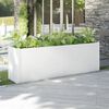 vidaXL Garden Planter White 200x50x70 cm Solid Pinewood