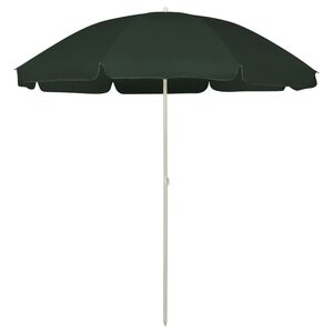 vidaXL Beach Parasol Green 240 cm