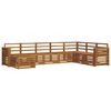 vidaXL Outdoor Sofa Set 8 pcs Natural Solid Acacia Wood