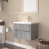 vidaXL Sink Cabinet with Built-in Basin Grey Sonoma Engineered Wood
