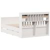 vidaXL Bookcase Bed without Mattress White 160x200 cm Solid Wood Pine
