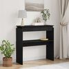 vidaXL Console Table Black Oak 80 x 30 x 80 cm Engineered Wood