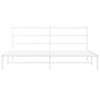vidaXL Metal Bed Frame without Mattress with Headboard White 183x213cm