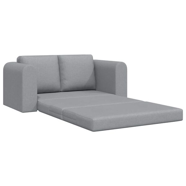 vidaXL Folding Sofa Bed Light Grey 148 x 71 x 83 cm Fabric