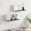 vidaXL Floating Shelf 2 pcs Olive Green 40 x 18 x 2.5 cm Steel