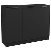 vidaXL Sideboard Black 90.5x30x70 cm Engineered Wood