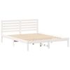 vidaXL Bed Frame with Headboard White 150 x 200 cm Solid Pine Wood