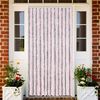 vidaXL Fly Curtain Silver Grey and Pink 100x220 cm Chenille