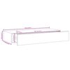 vidaXL Wall-mounted Drawer Shelves 2 pcs White 60x23.5x10cm MDF