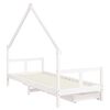 vidaXL Kids Bed Frame with Drawers White 80x200 cm Solid Wood Pine