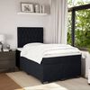 vidaXL Box Spring Bed with Mattress Black 120x190 cm Small Double Velvet