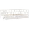 vidaXL Daybed with Drawers without Mattress White 90x200 cm Solid Wood