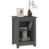 vidaXL Bedside Cabinet Grey 40x35x55 cm Solid Wood Pine