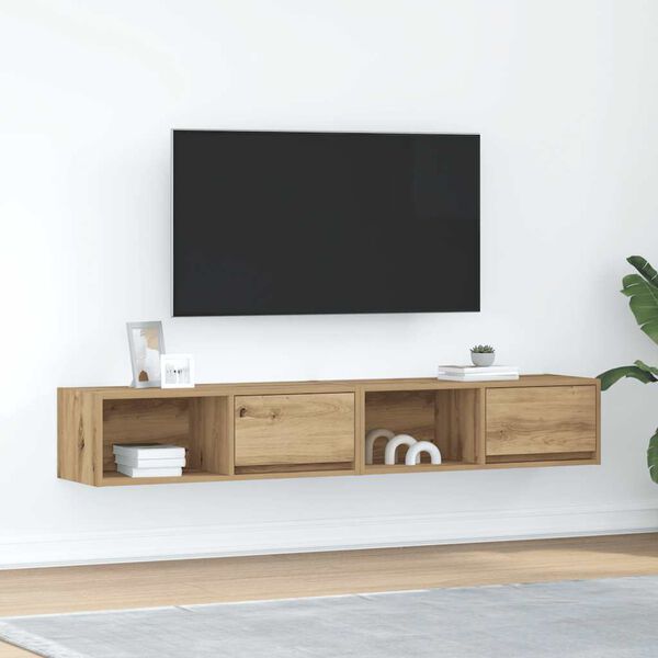 vidaXL TV Cabinets 2 pcs Artisan Oak 80x31x25.5 cm Engineered Wood