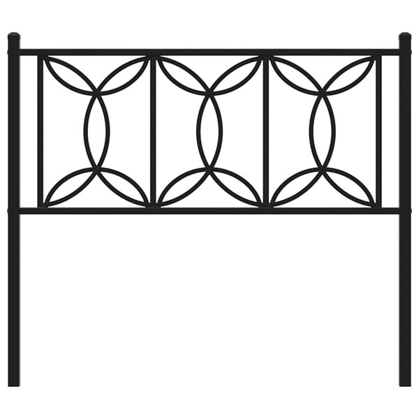 vidaXL Metal Replace Headboard Black 107 cm