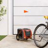 vidaXL Pet Bike Trailer Orange and Grey Oxford Fabric and Iron
