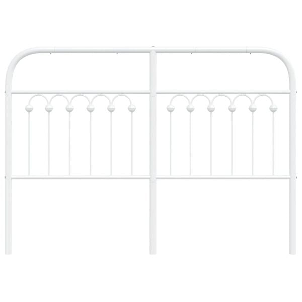 vidaXL Metal Replace Headboard White 135 cm