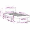 vidaXL Bed Frame with Headboard Natural 100 x 200 cm Solid Pine Wood