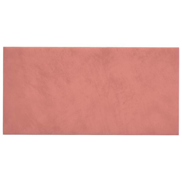 vidaXL Wall Headboard 12 pcs Pink 30 x 15 cm Velvet