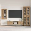 vidaXL TV Cabinet Set with Drawer FLORIN Artisan Oak Engineered Wood